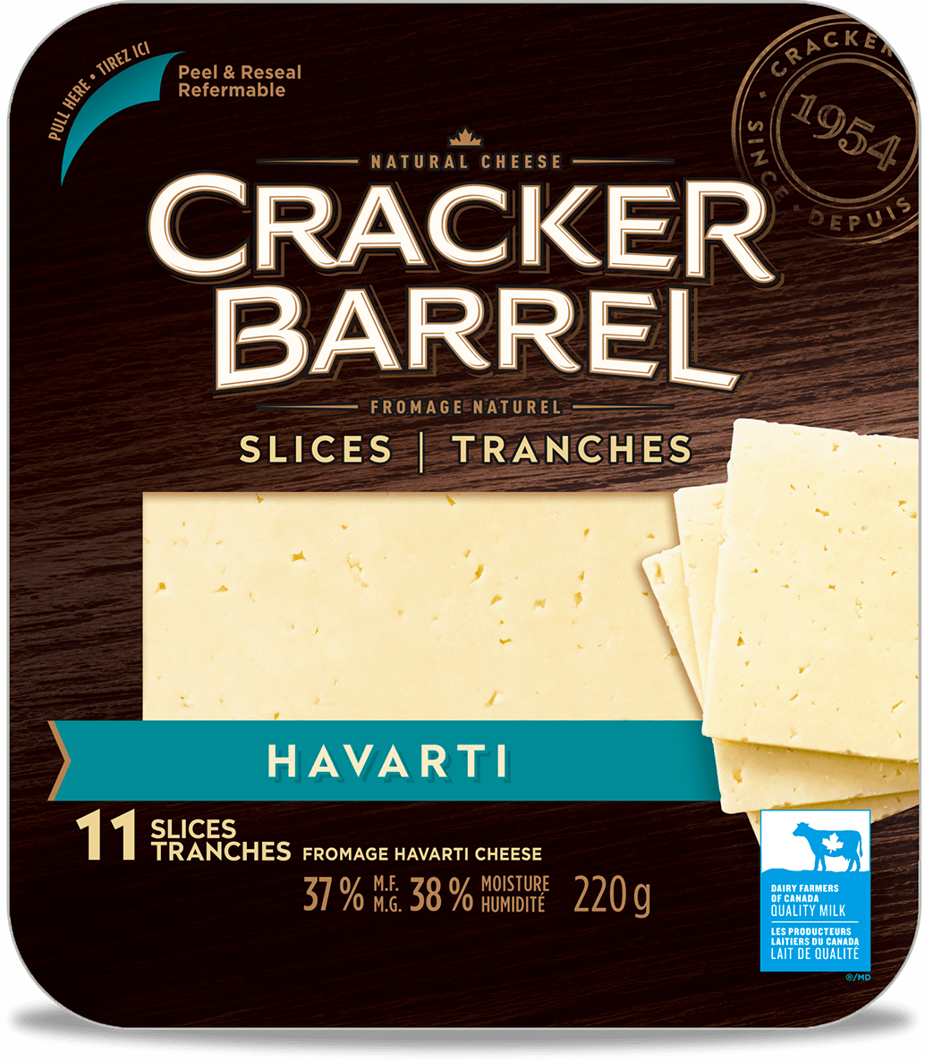 Cracker Barrel Havarti Cheese Slices, 220g