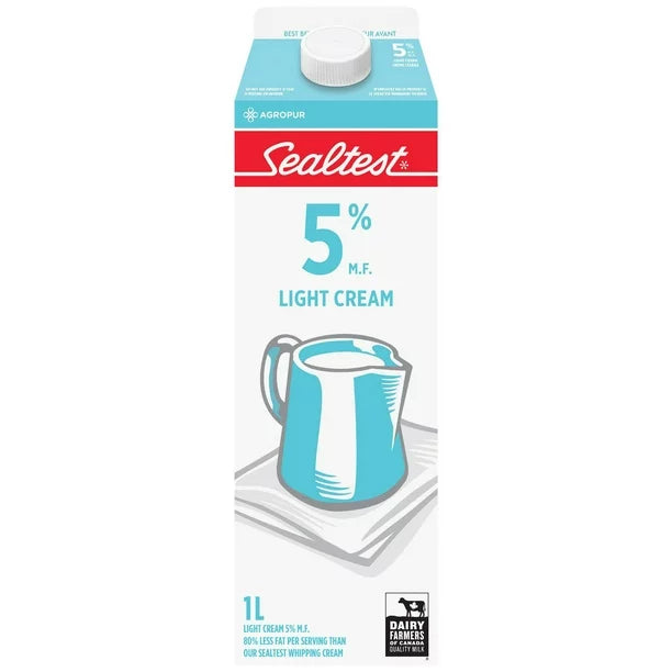 Sealtest Light Cream, 5%, 1 L