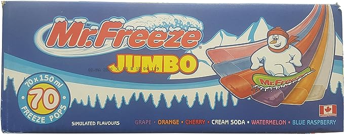 Mr Freeze Jumbo Pops, 70 Pack