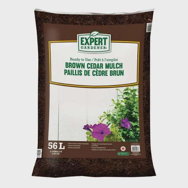 Mulch, 2 cubic feet, Brown