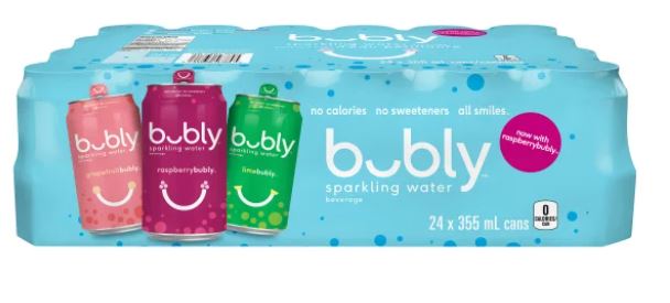 Bubly Sparkling Water, 24 x 355ml