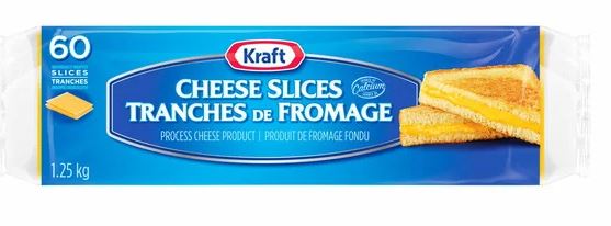 Kraft Cheese Slices, 1.25kg 60 Slices