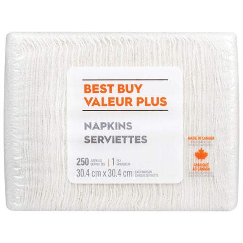 Best Buy Napkins, 1 ply, 250pk