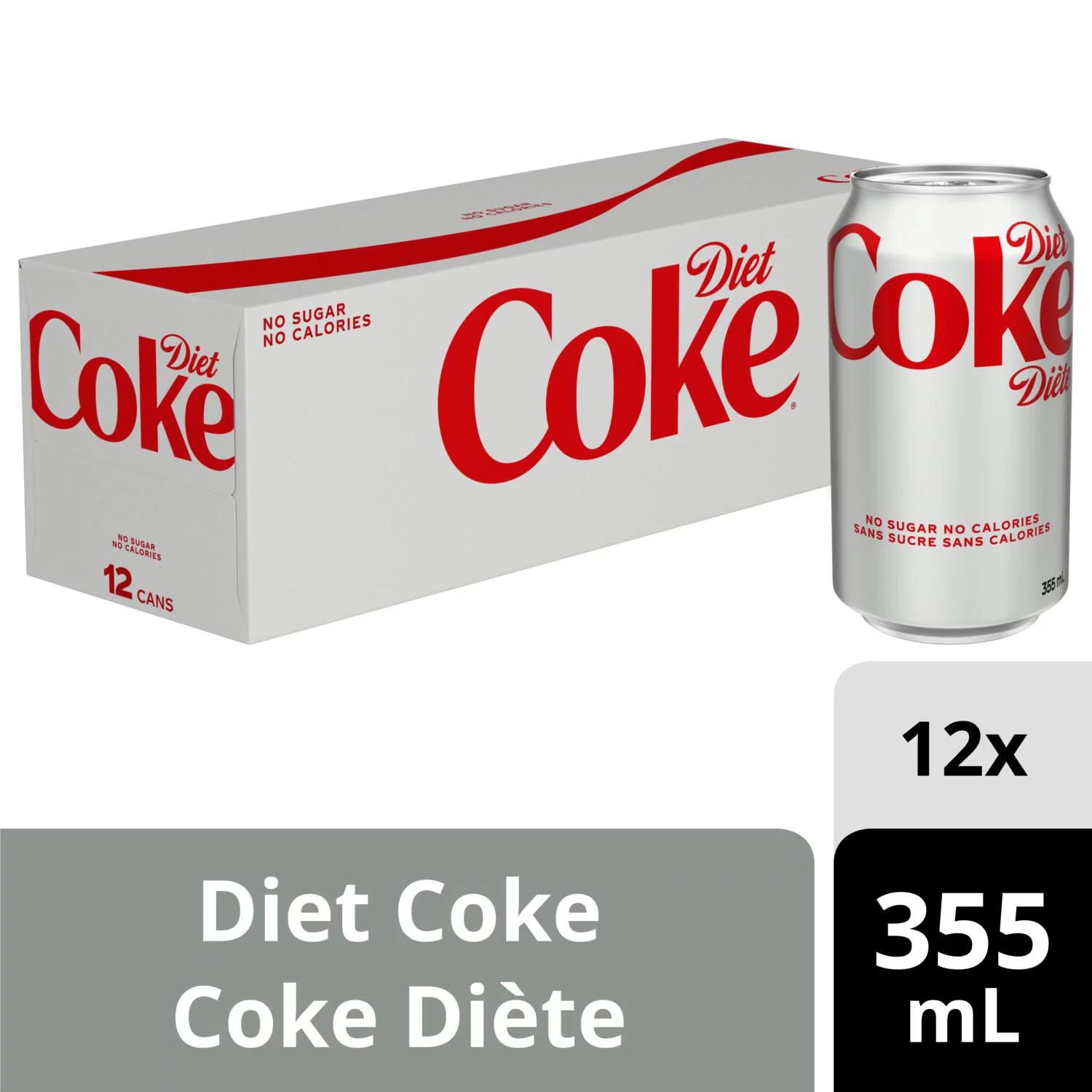 Coca Cola Diet, 12 x 355ml Cans