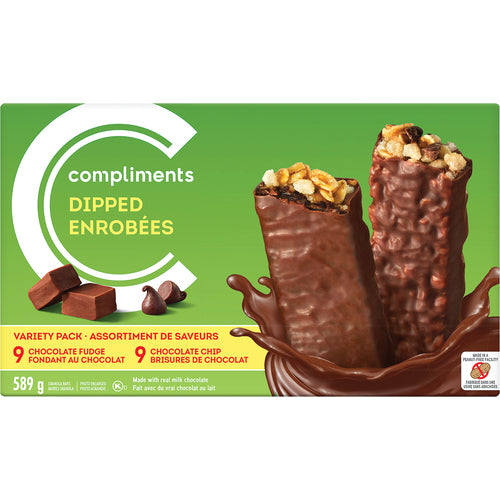 Compliments Dipped Granola Bars Variety Pack, 18 pk