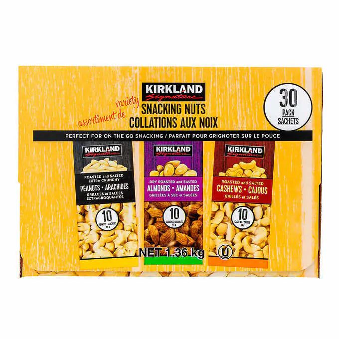 Kirkland Snacking Nuts, 30 x 45g