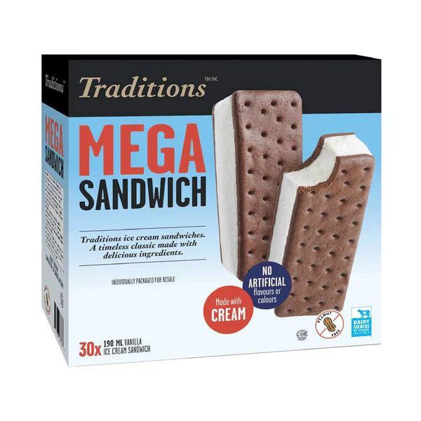 Traditions Vanilla Mega Sandwich, 30 x 190ml